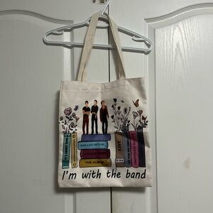 NWOT Jonas Brothers Floral Album Canvas Tote Bag